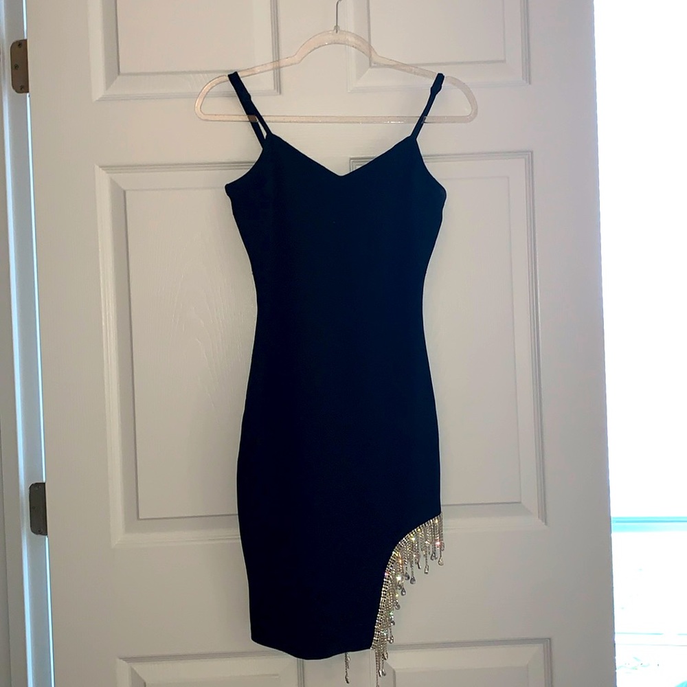Black dimond bottom dress.
